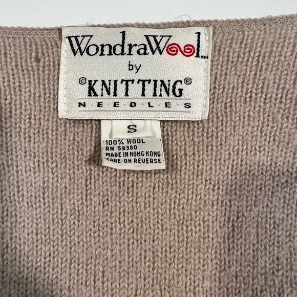 Wondrawool by Knitting Needles Long 100% Wool Cardigan- Size Small - Picture 5 of 5